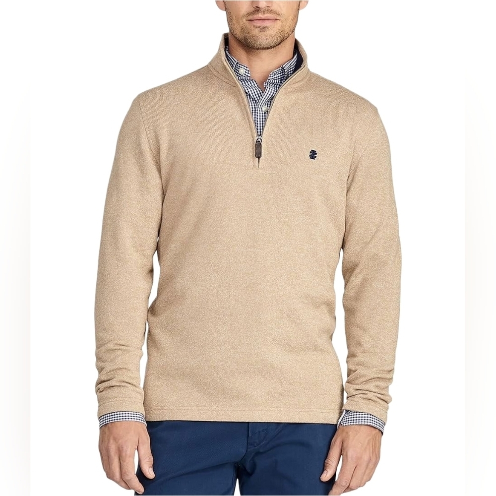 Izod Men's Classic Fit Quarter Zip Pullover Performance Sweater Size M